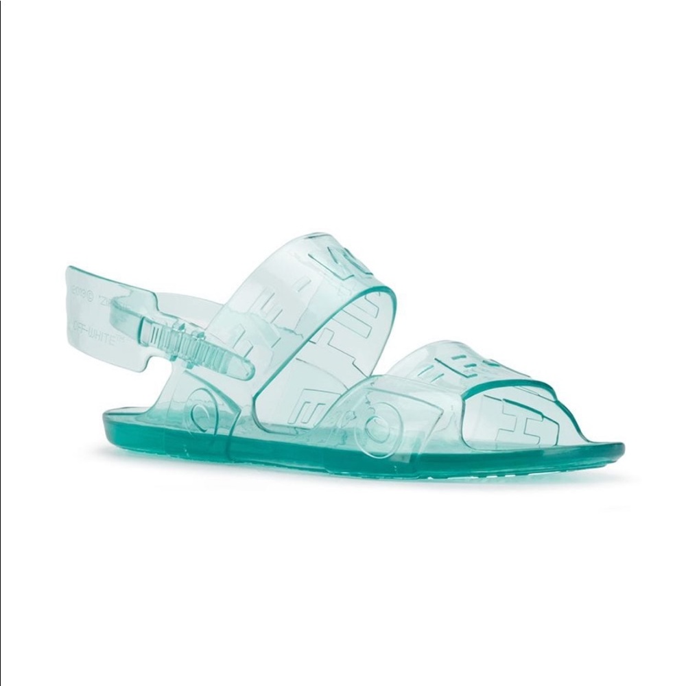 Off-White logo jelly sandals